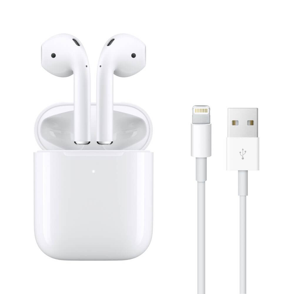אוזניות AirPods דור 2 כולל מגן CASE להטענה Apple | MV7N2ZM/A | AirPods