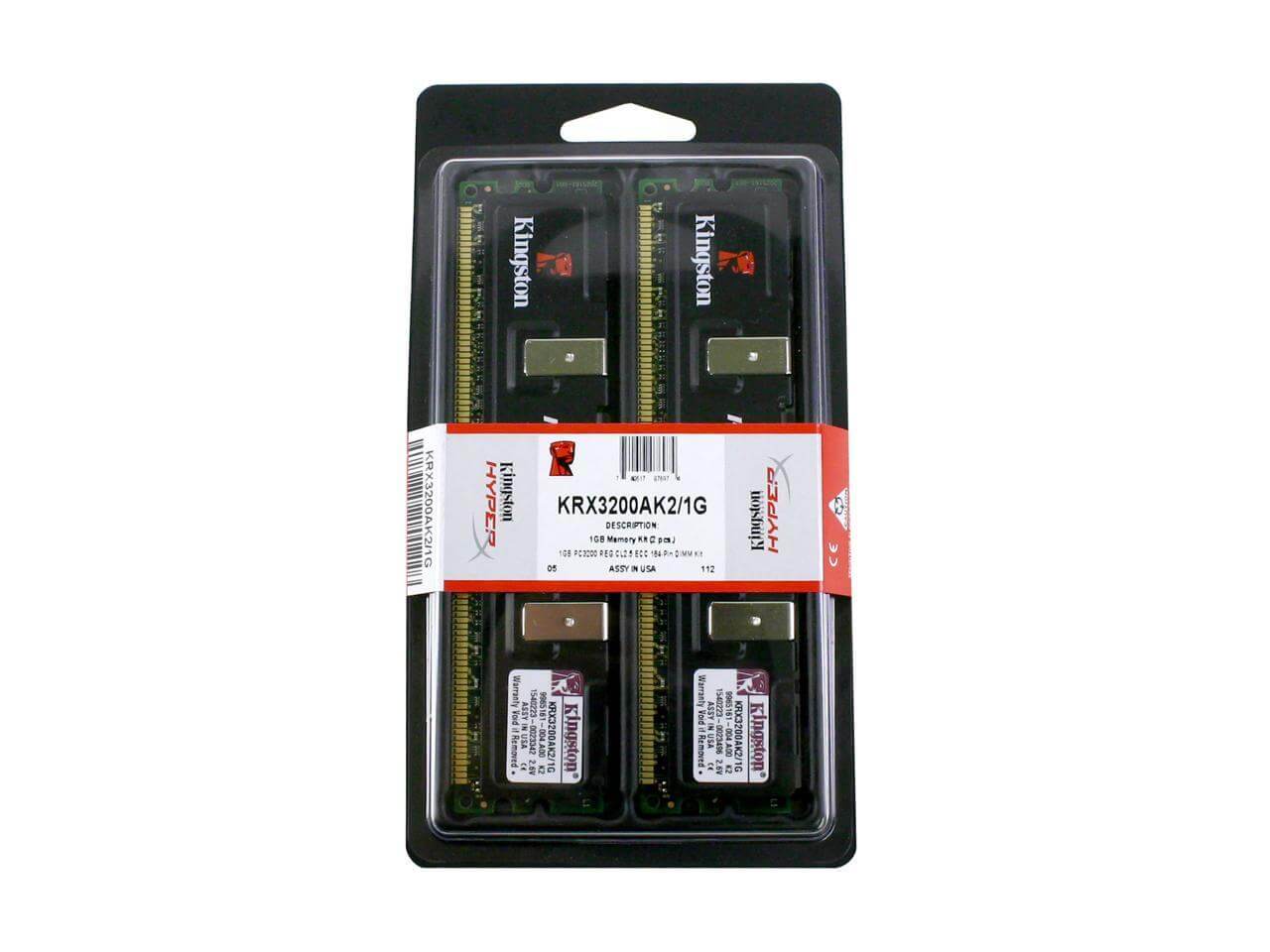 זיכרון RAM כולל 1GB HyperX PC3200 DDR בצבע כחול HyperX KRX3200AK21G