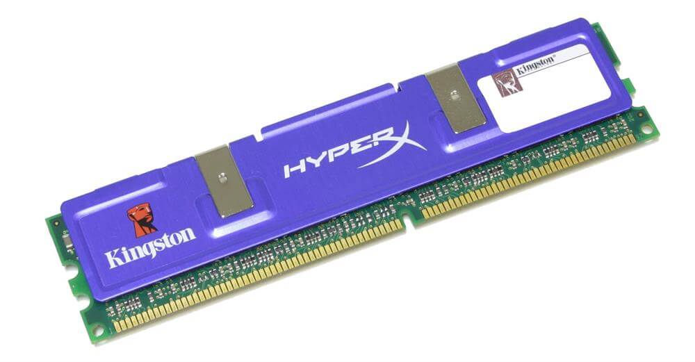 זיכרון RAM כולל 1GB HyperX PC4000 DDR בצבע כחול HyperX KHX4000K21G