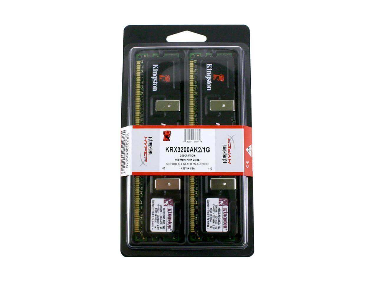 זיכרון RAM כולל 2GB HyperX PC3200 DDR בצבע כחול HyperX KRX3200AK22G