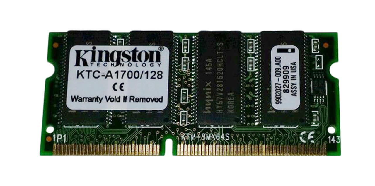זיכרון כולל 128MB PC66 66MHz non-ECC Unbuffered CL3 בצבע ירוק HyperX KTC-A1700128