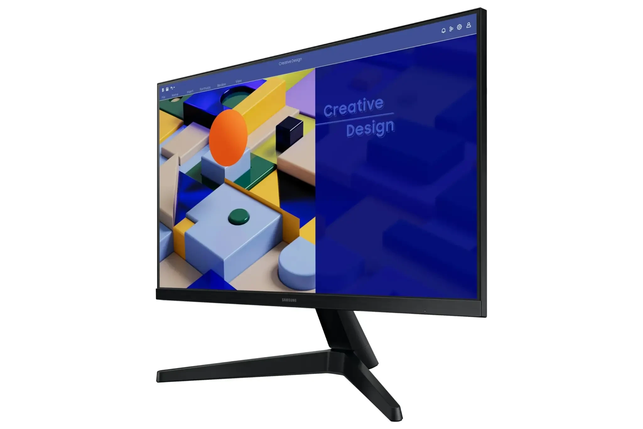 מסך מחשב 27 עסקי שטוח ופאנל PLS שחור SAMSUNG S27C310EAM 75Hz FHD