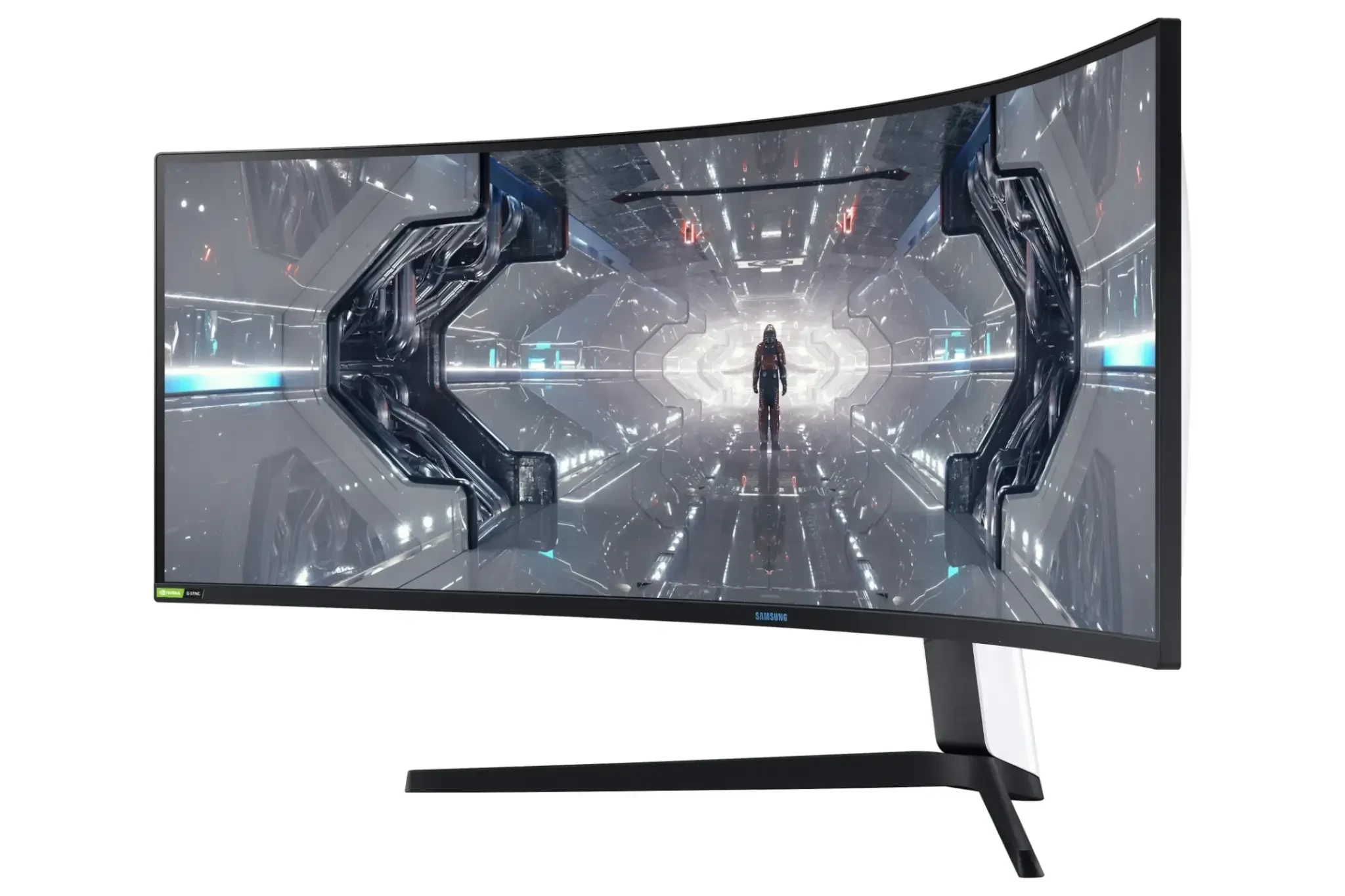 מסך מחשב 48.7 גיימינג קעור QLED לבן קצב רענון 240Hz שחור SAMSUNG C49G95TSSM Odyssey G9