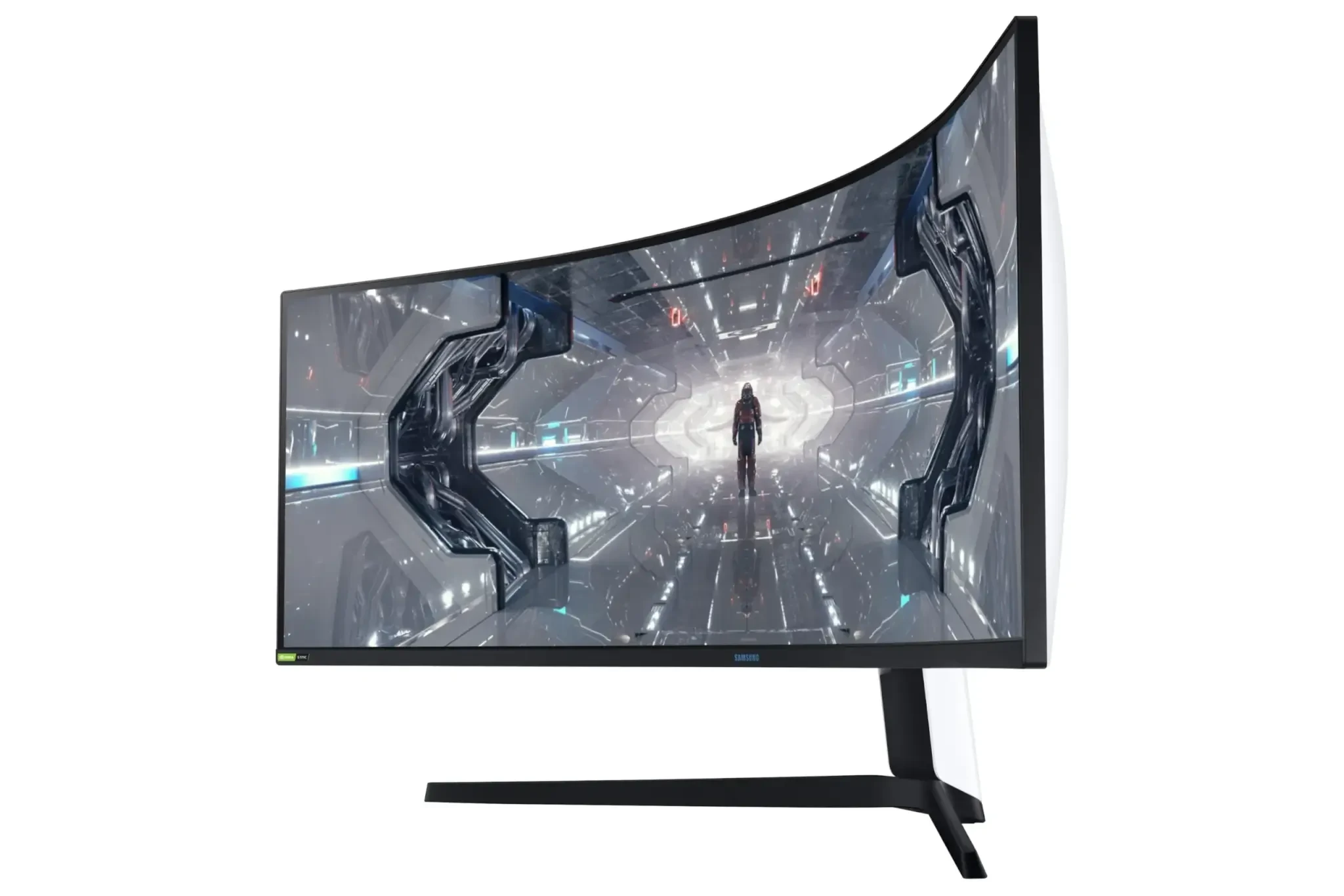 מסך מחשב 48.7 גיימינג קעור QLED לבן קצב רענון 240Hz שחור SAMSUNG C49G95TSSM Odyssey G9