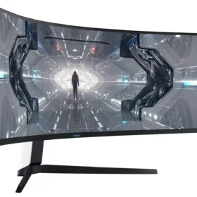 מסך מחשב 48.7 גיימינג קעור QLED לבן קצב רענון 240Hz שחור SAMSUNG C49G95TSSM Odyssey G9