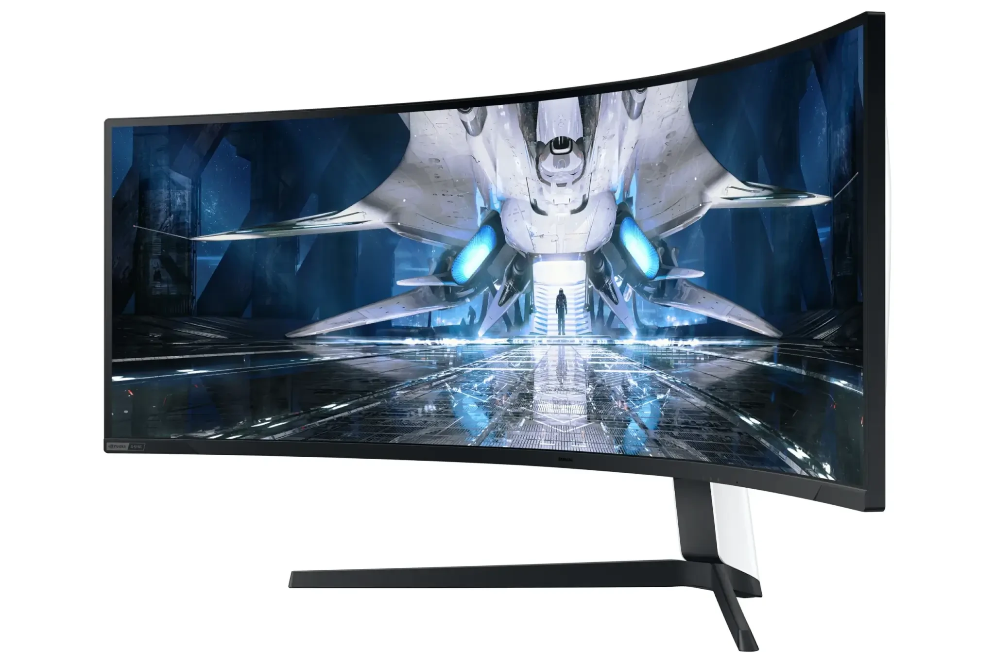 מסך מחשב 48.7 גיימינג קעור QLED לבן קצב רענון 240Hz שחור SAMSUNG S49AG950NM Odyssey G9