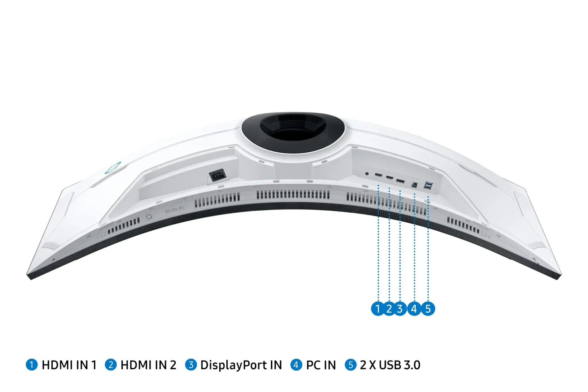 מסך מחשב 48.7 גיימינג קעור QLED לבן קצב רענון 240Hz שחור SAMSUNG S49AG950NM Odyssey G9