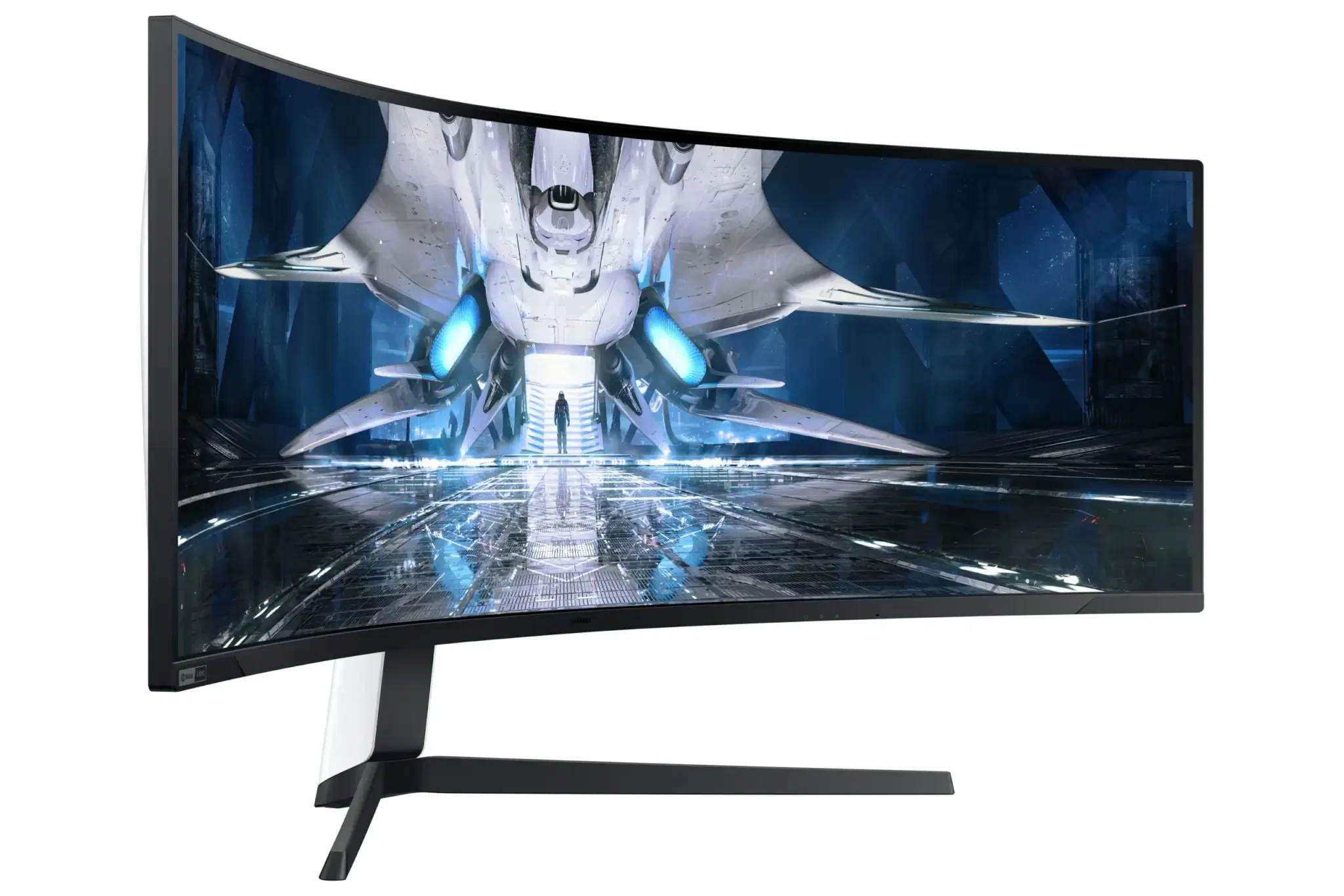מסך מחשב 48.7 גיימינג קעור QLED לבן קצב רענון 240Hz שחור SAMSUNG S49AG950NM Odyssey G9