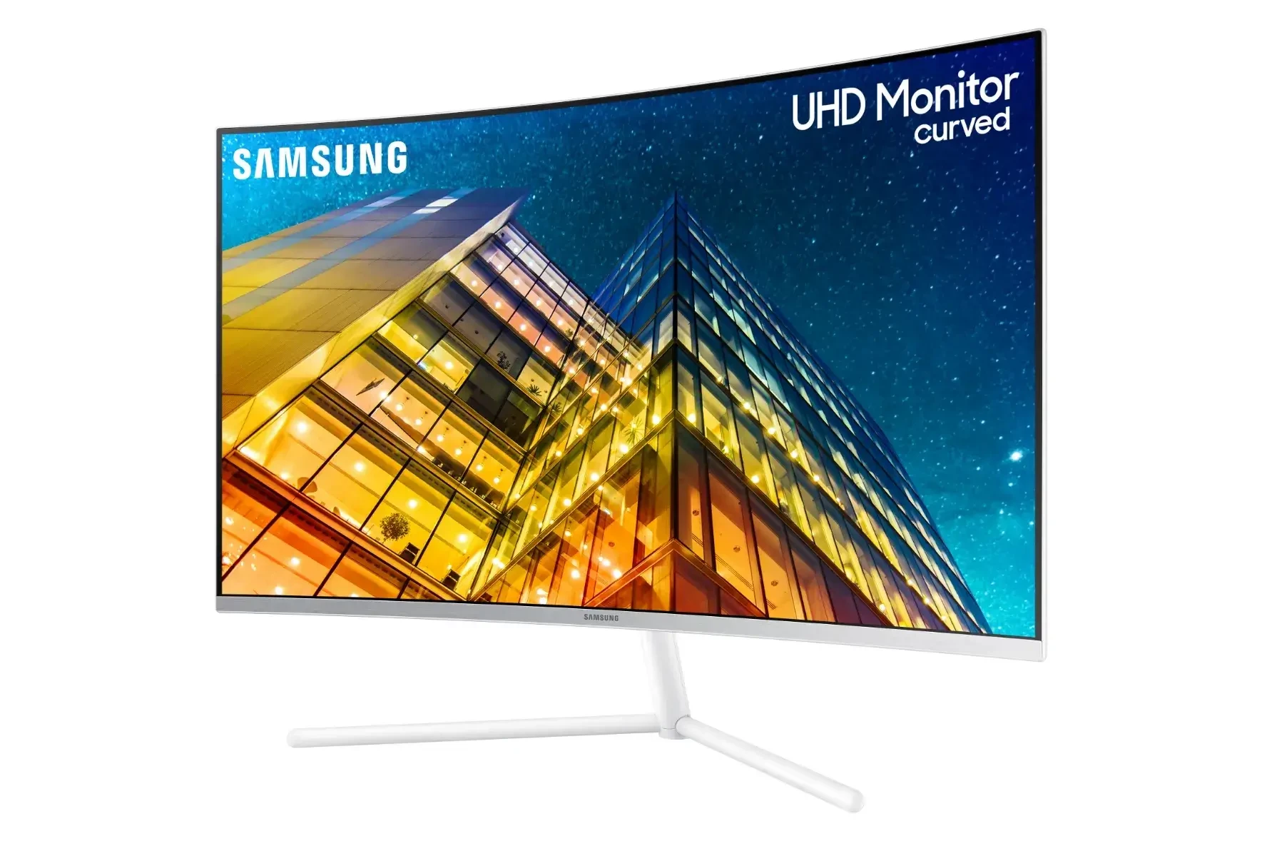 מסך מחשב חכם 31.5 קעור ברזולוציה של 4K UHD ופנל VA לבן SAMSUNG U32R591CWP Odyssey