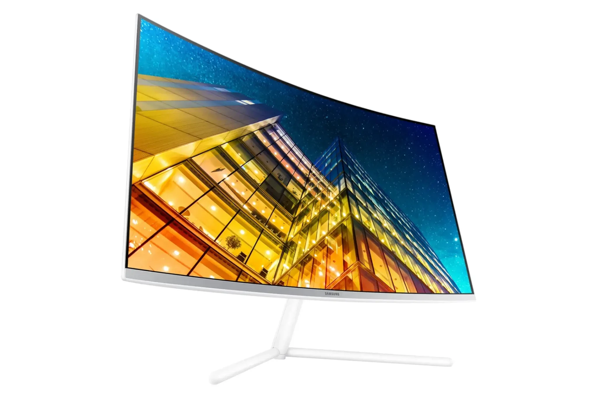 מסך מחשב חכם 31.5 קעור ברזולוציה של 4K UHD ופנל VA לבן SAMSUNG U32R591CWP Odyssey
