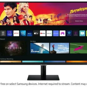 מסך מחשב חכם 31.5 שטוח ברזולוציה של 4K UHD ופנל IPS שחור SAMSUNG S32BM700UM Odyssey