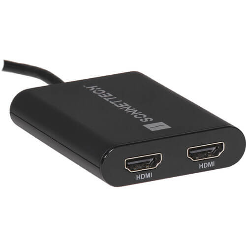 מתאם HDMI מסוג DisplayLink USB Type-A לכפול עבור מחשבי M1 ו-M2 שחור SONNET 732311013232
