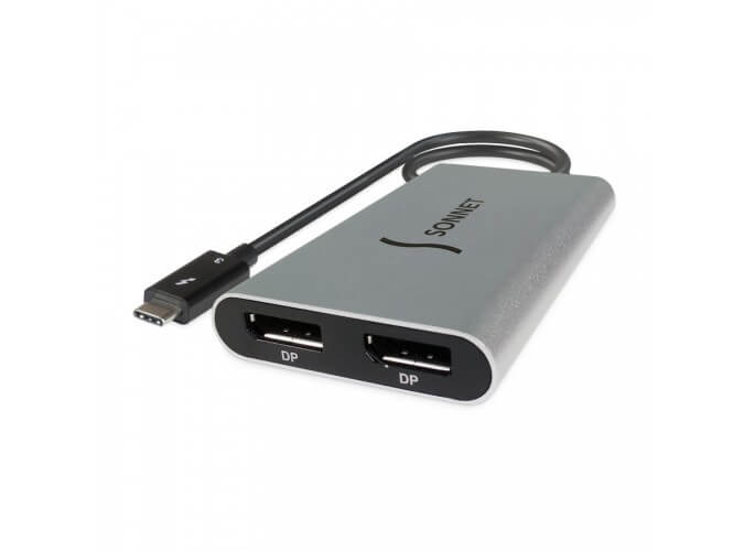 מתאם Thunderbolt Dual 4K 60Hz DisplayPort בצבע שחור SONNET | 0732311012235