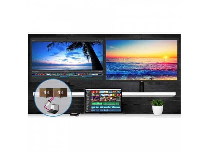 מתאם Thunderbolt Dual 4K 60Hz DisplayPort בצבע שחור SONNET | 0732311013362