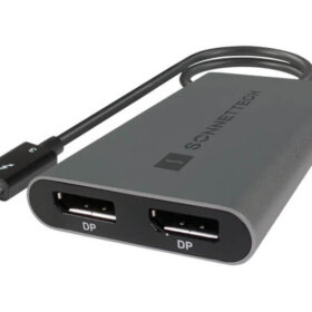 מתאם Thunderbolt Dual 4K 60Hz DisplayPort בצבע שחור SONNET 0732311013362