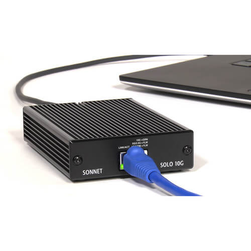 מתאם ללא מאוורר Thunderbolt 3 עם תמיכה ב Ethernet בצבע שחור SONNET 732311012488