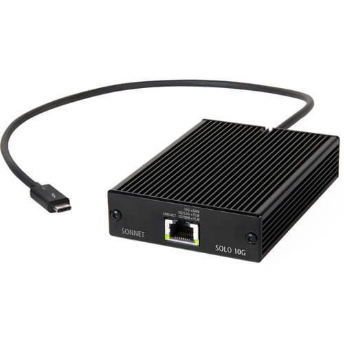 מתאם ללא מאוורר Thunderbolt 3 עם תמיכה ב Ethernet בצבע שחור SONNET 732311012488