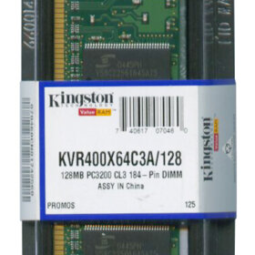 זיכרון כולל 128MB PC3200 DDR-400MHz non-ECC בצבע ירוק HyperX KVR400X64C3A128