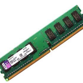 זיכרון כולל 1GB 1Rx8 667MHz PC2-5300 240-pin DIMM בצבע ירוק HyperX KVR667D2N51G