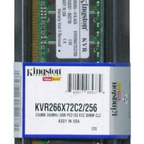 זיכרון כולל 1GB DDR-266MHz PC2100 ECC בצבע ירוק HyperX KVR266X72C251G