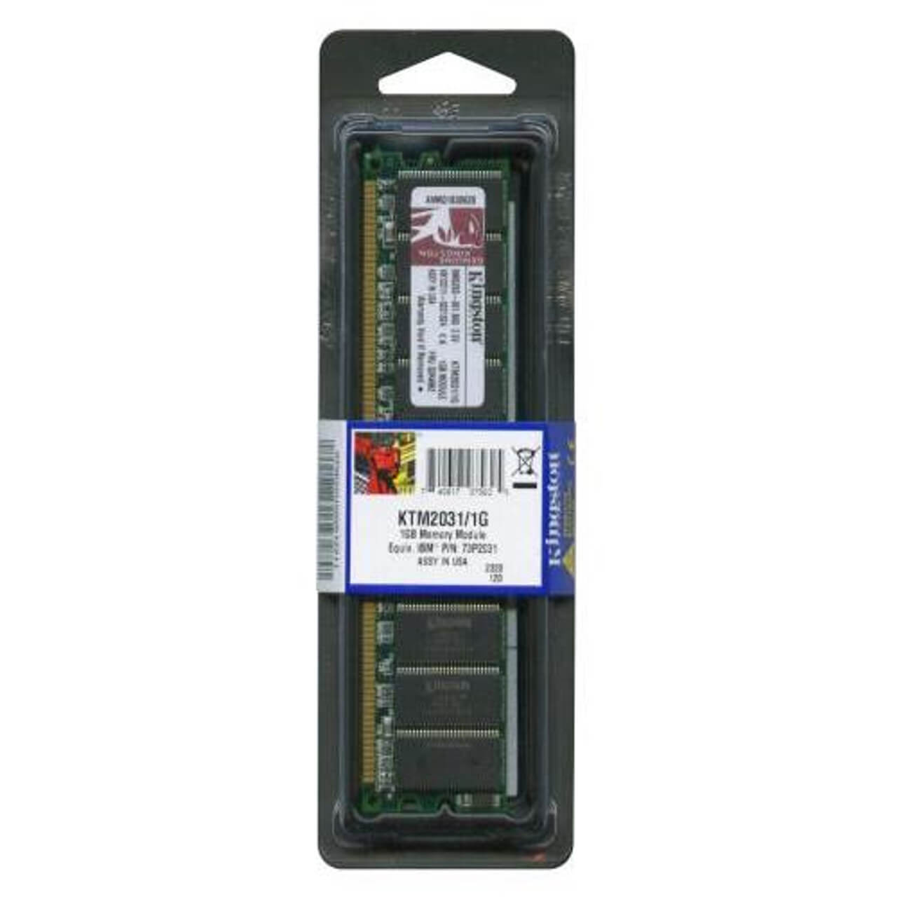 זיכרון כולל 1GB DDR Registered ECC PC-2100 266Mhz בצבע ירוק HyperX KTM20311G