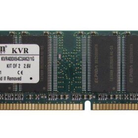 זיכרון כולל 1GB Kit (2 X 512MB) PC3200 DDR-400MHz בצבע ירוק HyperX KVR400X64C3AK21G