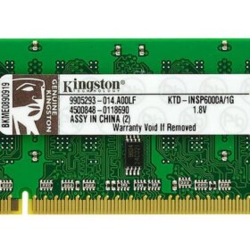 זיכרון כולל 1GB PC2-4200 DDR2-533MHz non-ECC בצבע ירוק HyperX KTD-INSP60001G