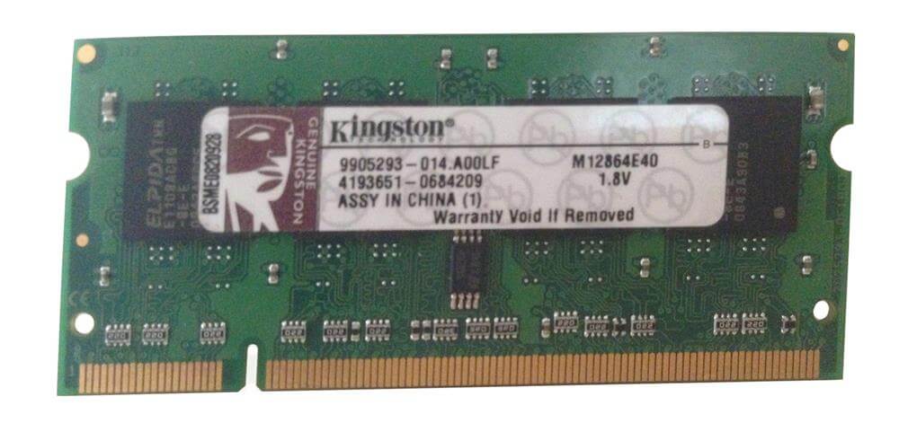 זיכרון כולל 1GB PC2-4200 DDR2-533MHz non-ECC בצבע שחור HyperX M12864E40