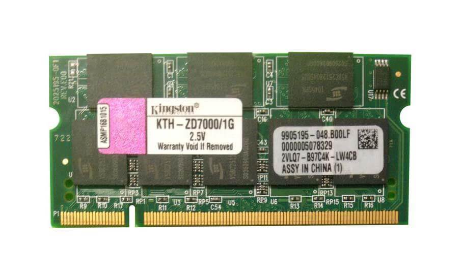 זיכרון כולל 1GB PC2700 DDR-333MHz non-ECC בצבע ירוק HyperX KTH-ZD70001G