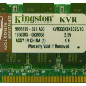 זיכרון כולל 1GB PC2700 DDR-333MHz non-ECC בצבע ירוק HyperX KVR333X64SC251G