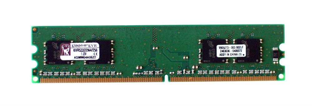 זיכרון כולל 256MB PC2-4200 DDR2-533MHz non-ECC בצבע ירוק HyperX KVR533D2N4256