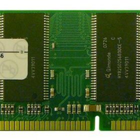 זיכרון כולל 256MB PC2100 DDR-266MHz non-ECC בצבע ירוק HyperX KVR266X64C25256