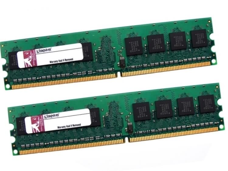 זיכרון כולל 2GB (2 x 1GB Kit) 533MHz PC2-4200 240-pin DIMM בצבע ירוק HyperX KVR533D2N4K22G