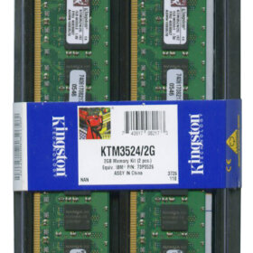 זיכרון כולל 2GB Kit (2 X 1GB) PC2-3200 DDR2-400MHz ECC בצבע ירוק HyperX KTM35242G