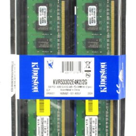 זיכרון כולל 2GB Kit (2 X 1GB) PC2-4200 DDR2-533MHz ECC בצבע ירוק HyperX KVR533D2E4K22G
