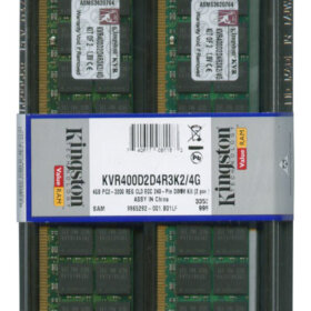 זיכרון כולל 4GB Kit (2 X 2GB) PC2-3200 DDR2-400MHz ECC בצבע ירוק HyperX KVR400D2D4R3K24G