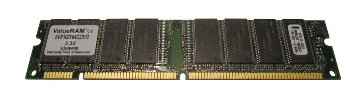 זיכרון כולל 512MB PC100 100MHz non-ECC בצבע ירוק HyperX KVR100X64C2512