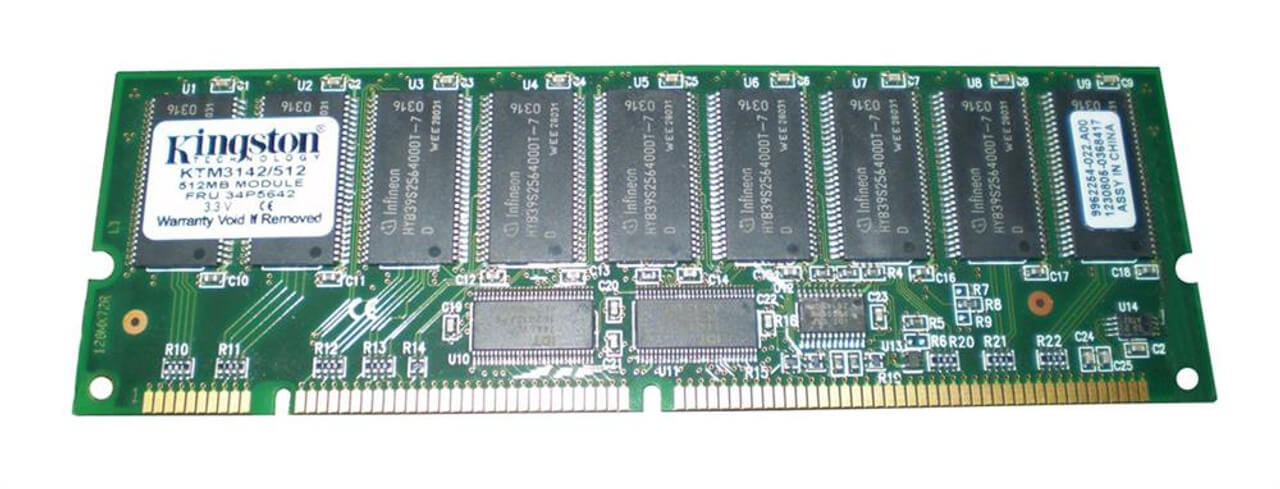 זיכרון כולל 512MB PC133 133MHz ECC בצבע ירוק HyperX KTM3142512