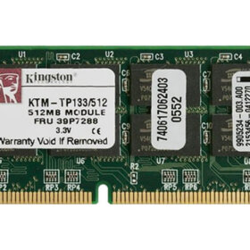 זיכרון כולל 512MB PC133 133MHz non-ECC Unbuffered CL3 בצבע ירוק HyperX KTM-TP133512