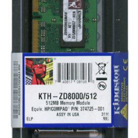 זיכרון כולל 512MB PC2-3200 DDR2-400MHz non-ECC בצבע ירוק HyperX KTH-ZD8000512