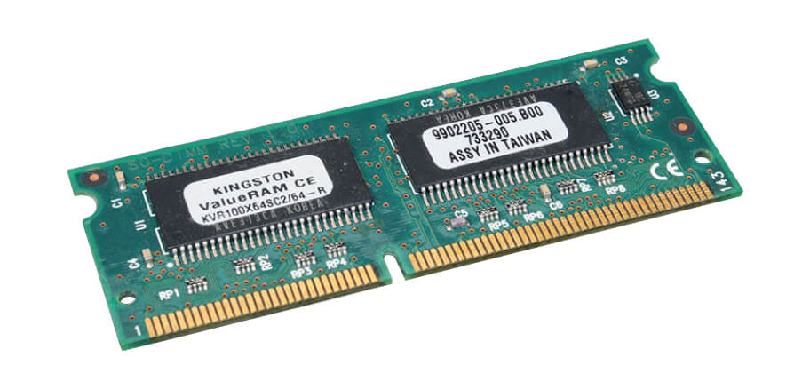 זיכרון כולל 64MB PC100 100MHz non-ECC בצבע ירוק HyperX KVR100X64SC264