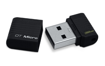 כונן זיכרון קטן 32GB חיבור USB2.0 מהיר Kingston DTMCK32GB 32GB USB2.0 Micro Flash Drive