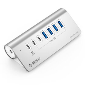 מפצל USB חיבורים 7 פורט USB3.2 מהירות 10 גיגה כולל טעינה ORICO M3U4C3-G2