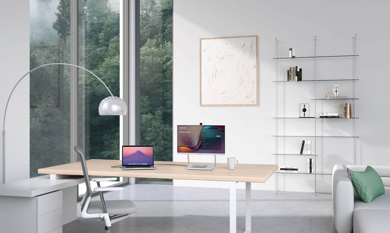 Office Desktop שולחני 24 אינץ' מתאים לשתפ ופגישות כולל צג מגע Yealink A24 8638272
