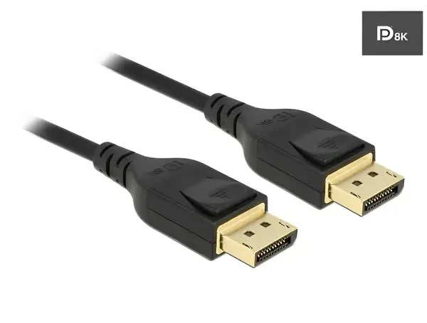חיבור מסך DisplayPort זכר/זכר DELOCK 85663 8K 60hertz