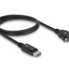 כבל DisplayPort ז/נ עם מרחק בין הברגים 27 מ"מ DELOCK | 85114 | 4K | 30hertz