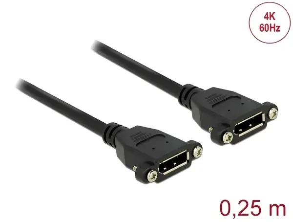 כבל DisplayPort נ/נ עם מרחק בין הברגים 27 " DELOCK 85113 4K 30hertz