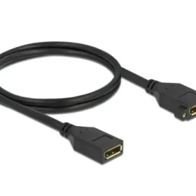 כבל DisplayPort נ/נ עם מרחק בין הברגים 27 מ"מ DELOCK 87100 4K 30hertz