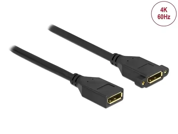 כבל DisplayPort נ/נ עם מרחק בין הברגים 27 מ"מ DELOCK 87101 4K 30hertz
