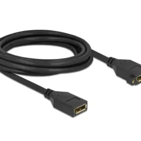 כבל DisplayPort נ/נ עם מרחק בין הברגים 27 מ"מ DELOCK | 87103 | 4K | 30hertz